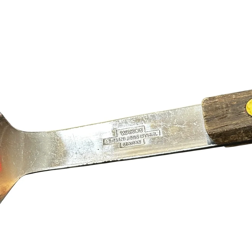 VTG Warco Stainless Steel Slotted Spoon Serrated Advertising Carollton‎ Federal